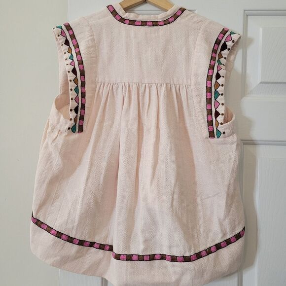 Alix of BohemiaNehru Embroidered Sleeveless Top XS - Picture 3 of 8
